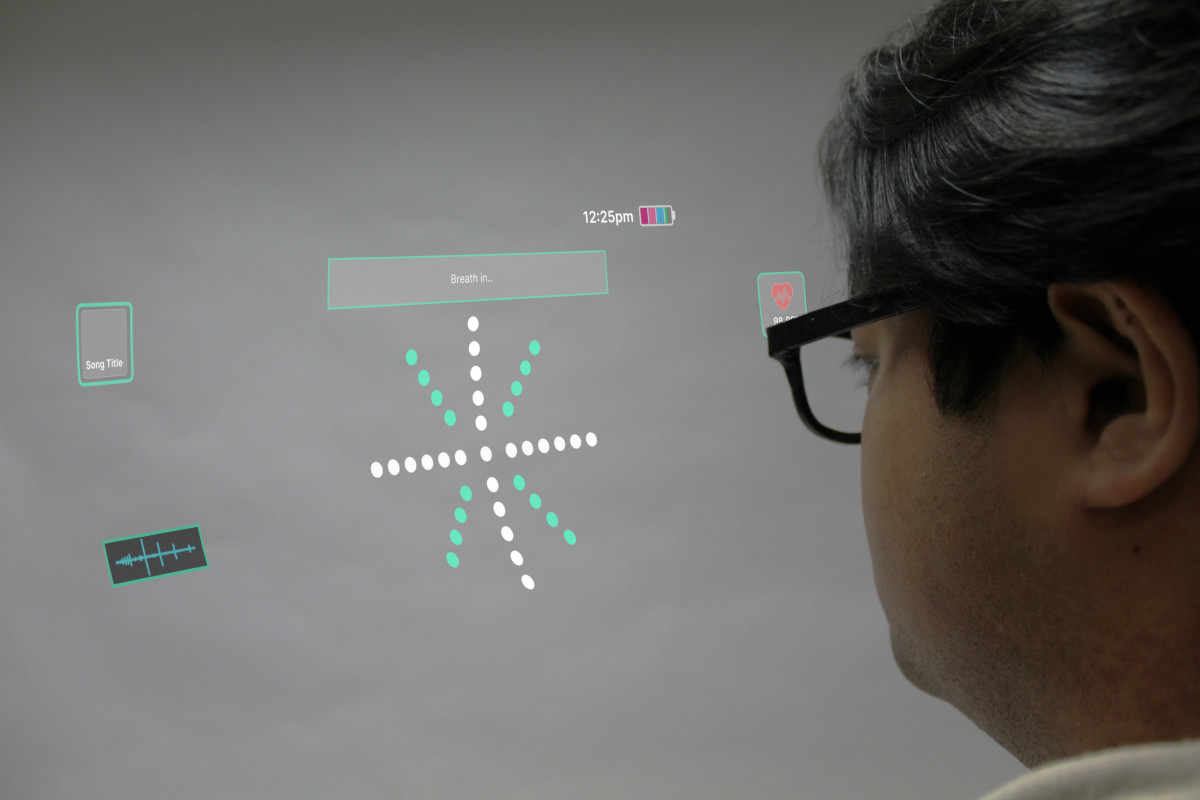 AR Smart Glasses 'Breathing Exercise' visuals