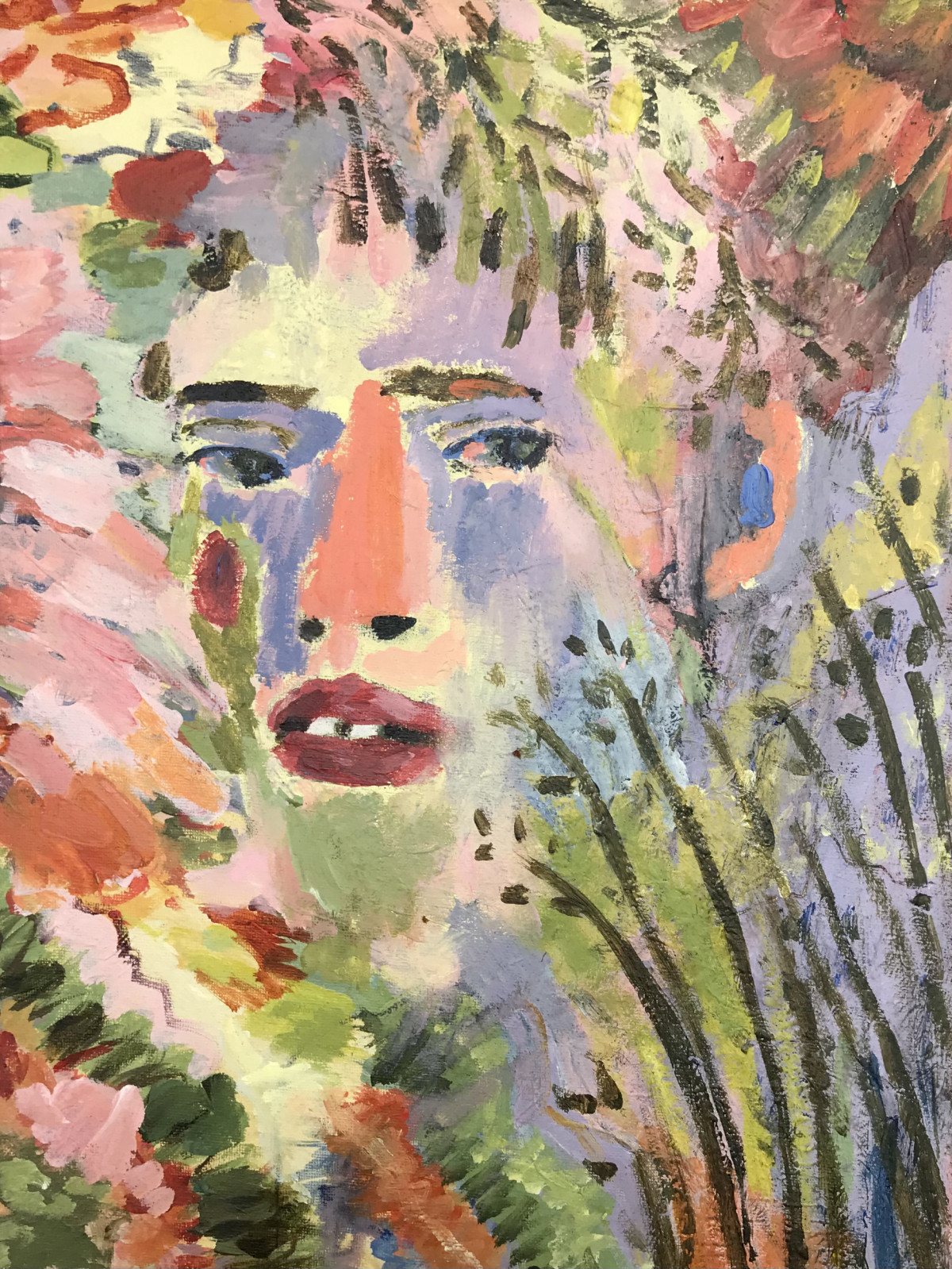 'Girl no.2', 2021; Acrylic on canvas, 30 x 40cm