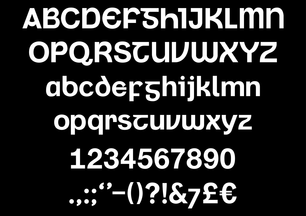 Parish Sans Typeface – Full Character Set