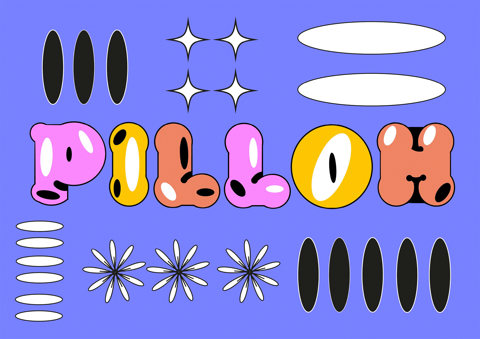 'PILLOH'; Typeface
