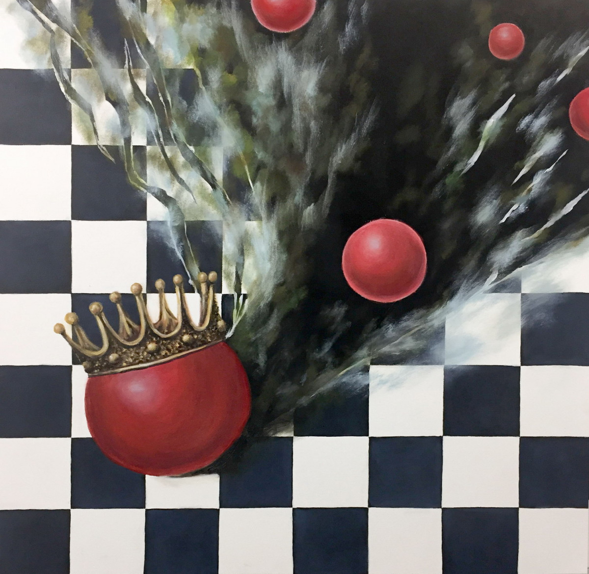 'Game Without Rules'; Oil on canvas, 80 x 80cm