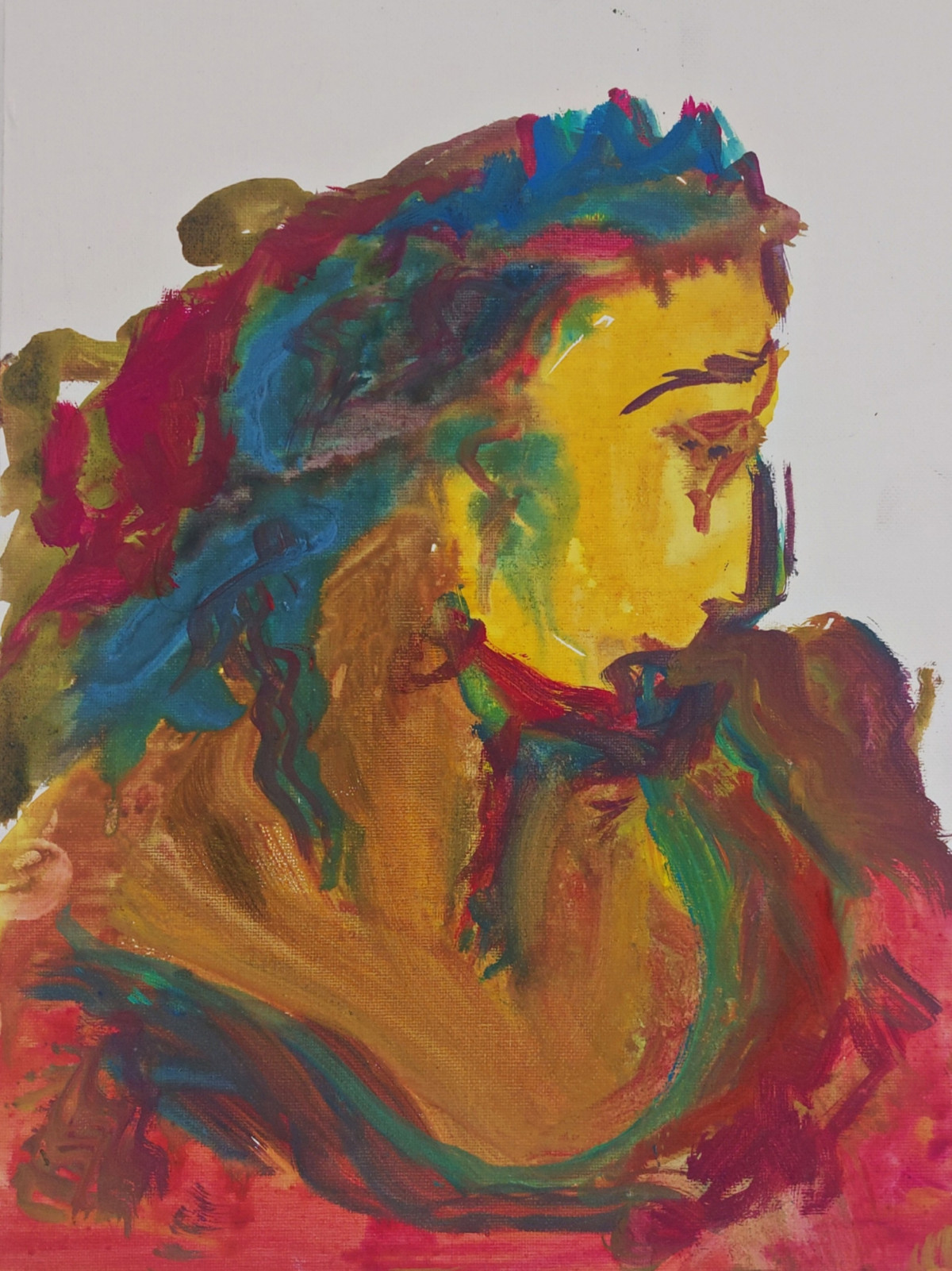 'Rose 3 – Cleopatra'; Gouache on board