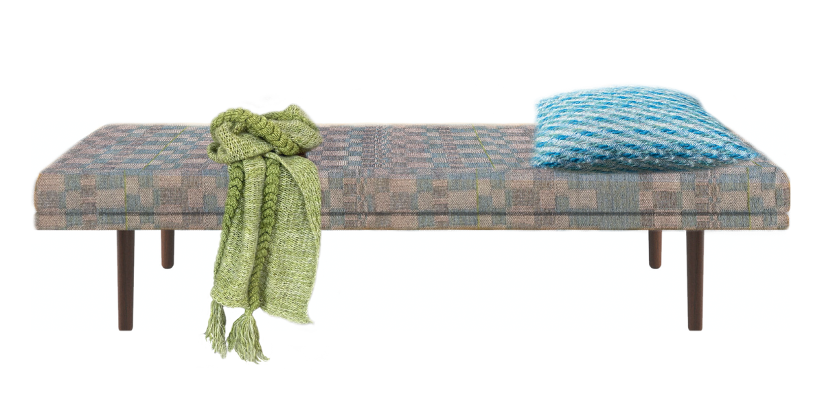 'Blue Grass', 'Forester' and 'Green Silver'; Woven and knit designs from the final collection