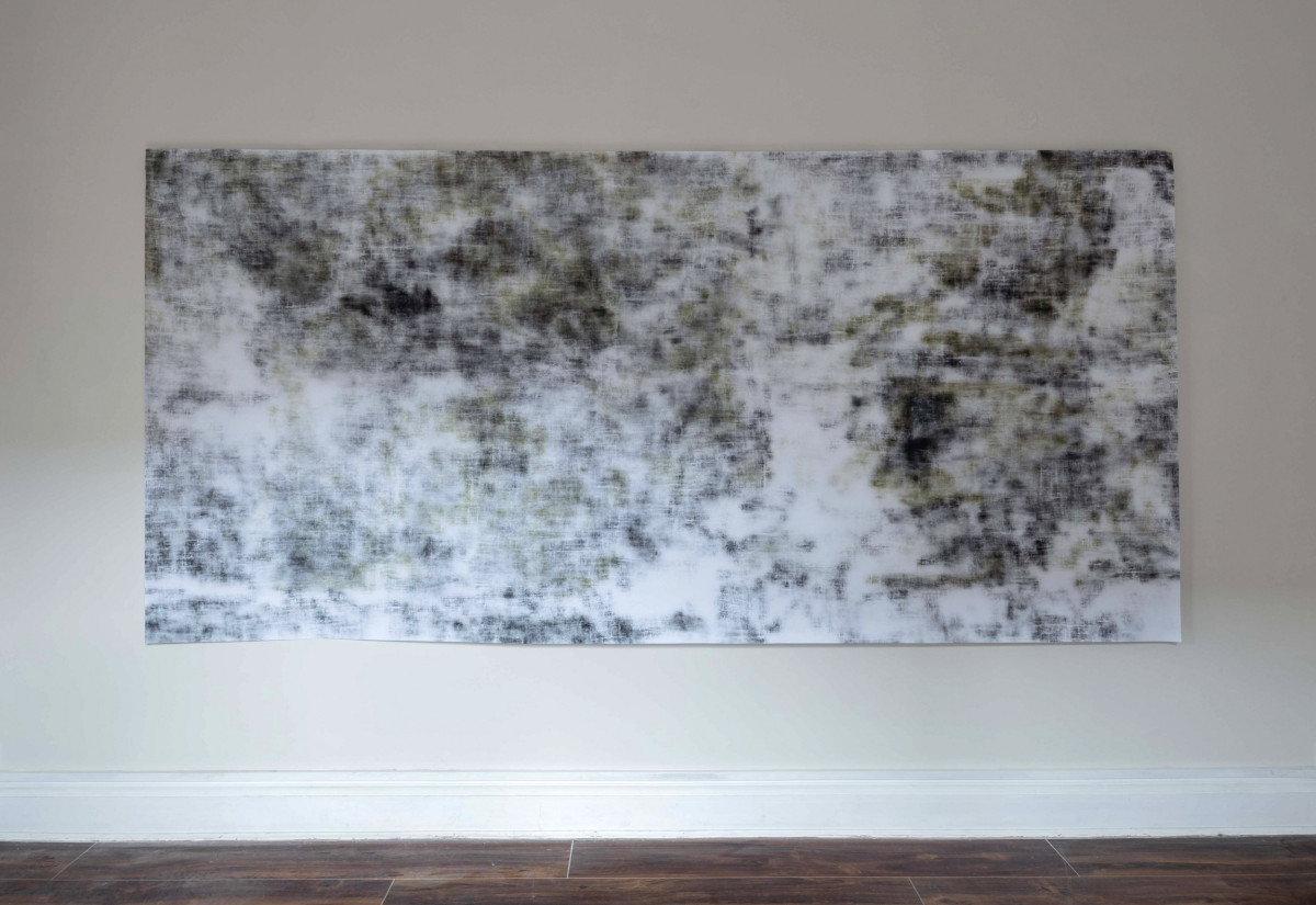 'Paper Map'; Acrylic on fabriano, 145 x 300cm. Photo: Kate Bowe O'Brien